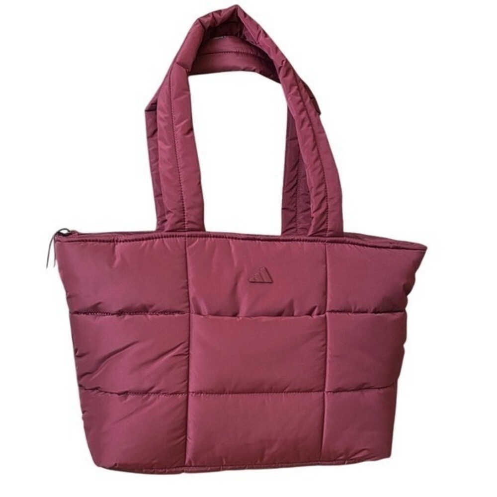 Adidas Women's Quilted All Me 3 Tote Burgundy Bag Puffy Travel GIFT NEW